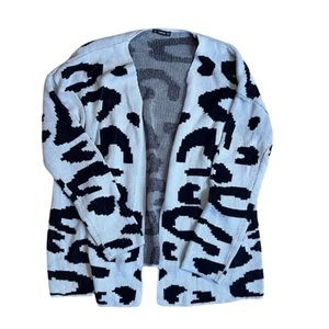 Cheetah Print Cardigan Sweater